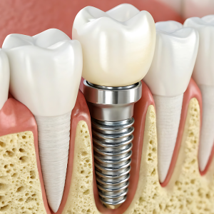 Painless rcts show an image of implant, needs to be changed